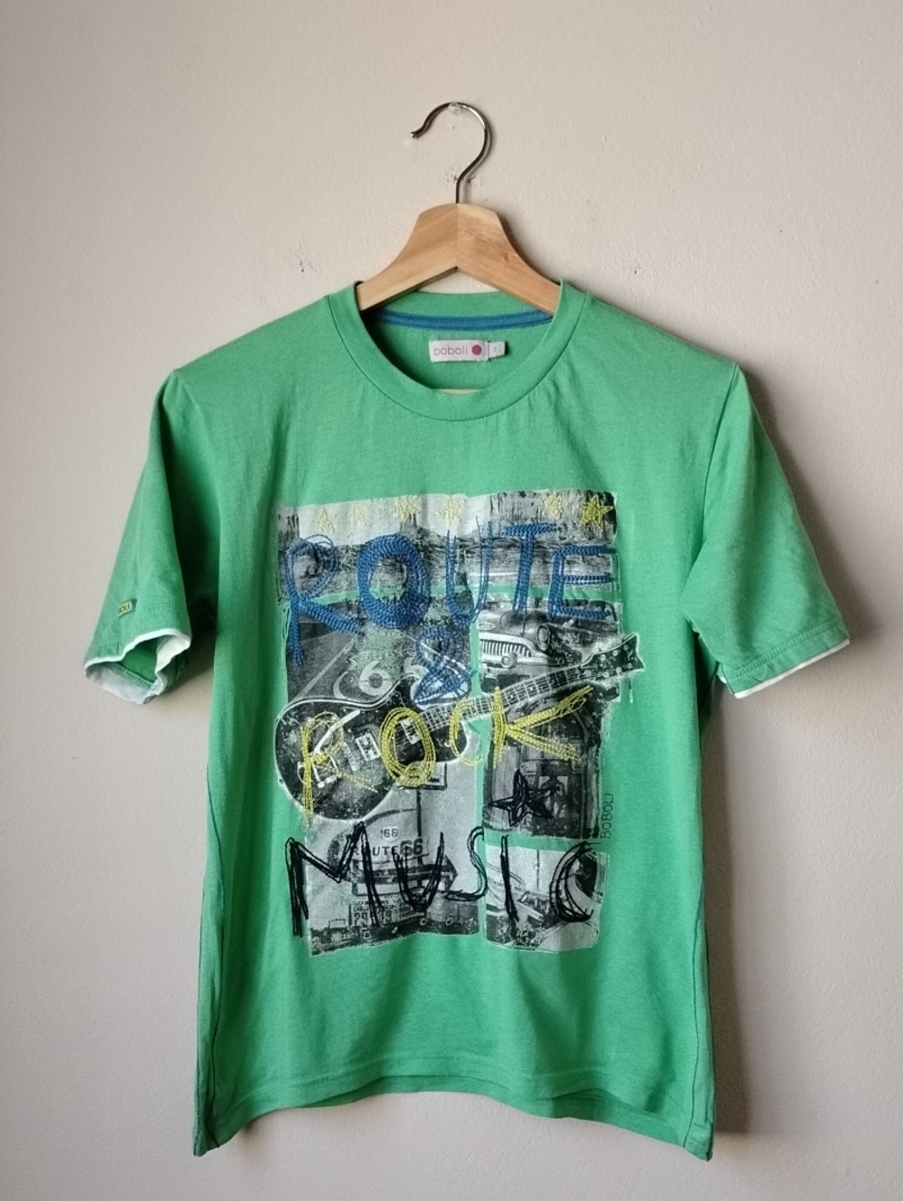 Boboli Size 14 Kids Graphic Green T-shirt